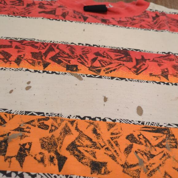 VTG Permit Men Small Shirt Boxy Surf Skate Striped Aztec Ocean Pacific OP Sport - Picture 2 of 9